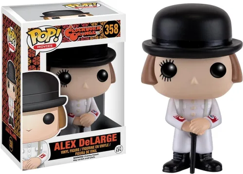 Vista 2 de Funko Pop! Movies: Clockwork Orange - Figura de vinilo Alex DeLarge (incluye funda protectora de caja pop)