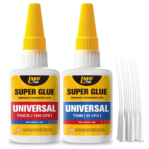 Vista 9 de Superpegamento Grueso CA Transparente de 30 Gramos (1.06 oz), Superpegamento de Cianoacrilato Instantáneo de Servicio Pesado para Plástico Cerámica