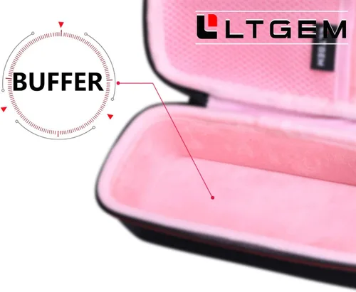 Vista 6 de LTGEM - Funda compatible con JBL Flip 7/5/6/Grip Altavoz Bluetooth portátil impermeable, bolsa de almacenamiento de viaje para oficina, color negro