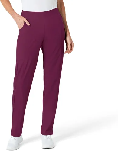 Vista 29 de WonderWink pantalones de cargo de frente plana para mujer Gris carbón jaspeado