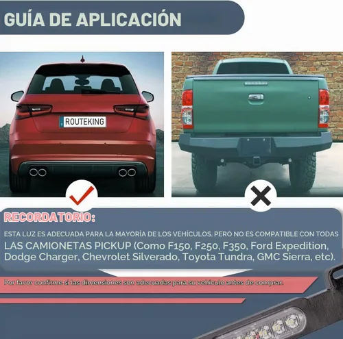 Vista 6 de 24 luces LED estroboscópicas para placa de matrícula, marco de luz para Ámbar