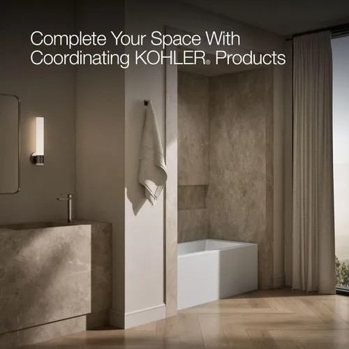 Vista 6 de Kohler 1956-LA-95 Underscore 60" x 30" baño alcobólico, drenaje izquierdo, gris hielo