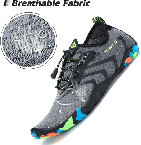Vista 3 de Mishansha - Zapatos de agua para hombres y mujeres, secado rápido, para natación, buceo, surf, deportes acuáticos, piscina, playa, senderismo, yoga.