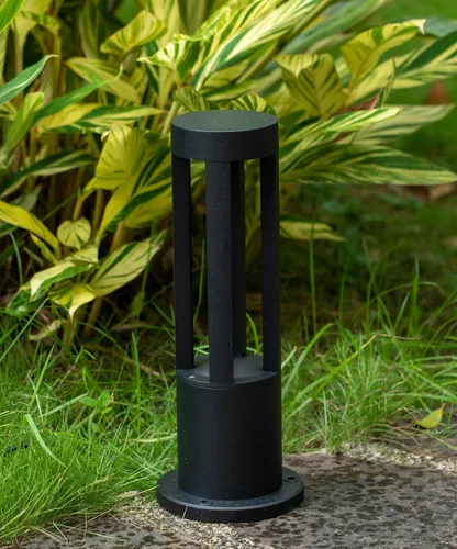 Vista 5 de Gardenised Luces LED redondas de 15.75 pulgadas para camino, iluminación decorativa duradera de aluminio con cable para pasillos, jardines