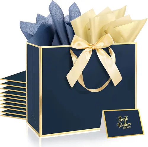 Vista 13 de Ethhqu Bolsas de regalo grandes con asas
