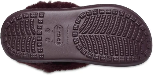 Vista 3 de Crocs Zapato clásico unisex con forro Furever Crush para adultos Cerezo oscuro