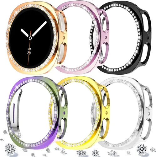 Vista 18 de DEALELE Paquete de 1 + 3 fundas compatibles con Samsung Galaxy Watch 7 Ultra (1.772 pulgadas), funda protectora de policarbonato transparente