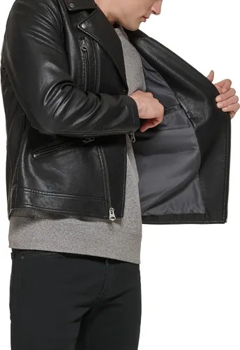 Vista 6 de Levi's Chaqueta de moto de piel sintética para hombre