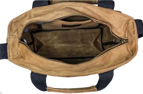 Vista 4 de Readywares Bolso bandolera de lona encerada, Beige Bronceado