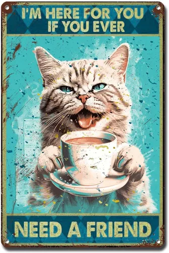 Vista 56 de Lygond Letrero de metal con texto en inglés «Bear That's What I Do I Drink Coffee I Hate People and I Know Things», decoración de invernadero