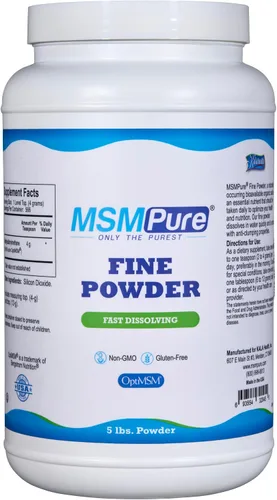 Vista 2 de KALA HEALTH MSMPure MSM Polvo fino 5lb y MSM Gel con Aloe Orgánico 8oz Bundle