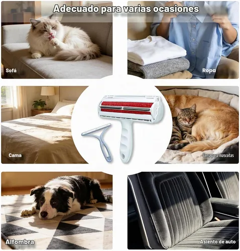 Vista 4 de Rodillo removedor de pelo de mascotas, una herramienta reutilizable de depilación de mascotas, adecuado para sofás, muebles, alfombras, automóviles