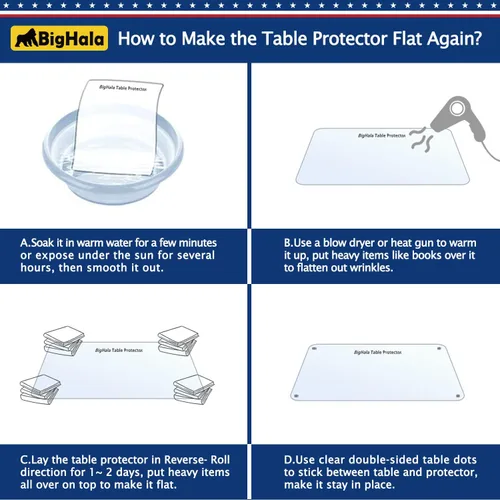 Vista 7 de Protector de mesa de madera para muebles, manteles de plástico transparente lavable, funda protectora para escritorio, vinilo de PVC, protector