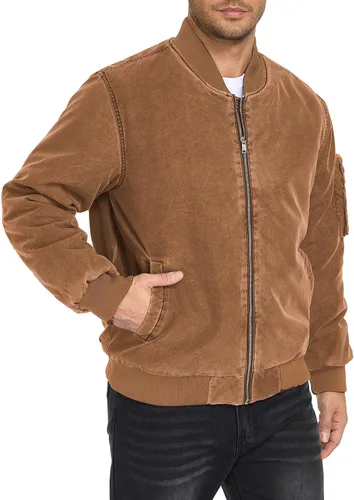 Vista 3 de Oymyakon Chaqueta bomber acolchada para hombre, lavada para otoño e invierno, cálida, chaquetas militares informales, abrigos acolchados