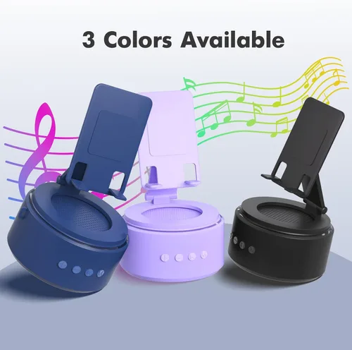 Vista 5 de ZAPUVO - Regalos para papá para el día de Navidad, altavoz Bluetooth con soporte para teléfono, aniversario para hombres, regalos de cumpleaños