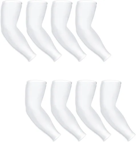 Vista 7 de 8 pares de mangas de enfriamiento unisex con protección UV para brazo de seda de hielo