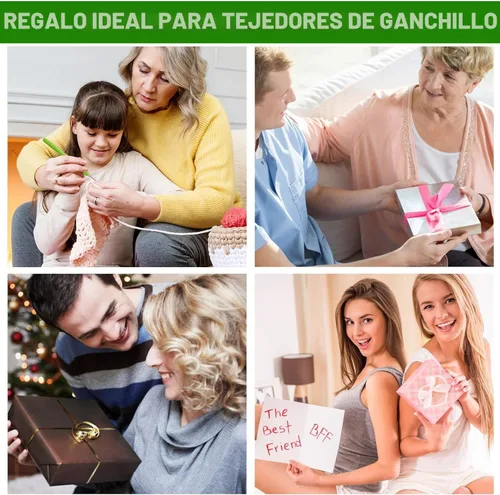 Vista 7 de INSCRAFT Juego de 67 piezas de ganchos de ganchillo, 13 piezas de 2 mm (B) - 10 mm (N) mangos ergonómicos de agarre suave para tejer con agujas