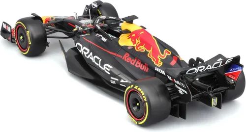 Vista 9 de Bburago 1:24 2023 Race Oracle Red Bull RB19 - Coche fundido a presión con figura #1 de Verstappen