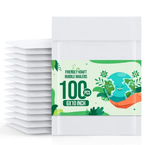 Vista 16 de Fuxury Paquete de 25 sobres de burbujas de papel kraft de 8.5 x 12 pulgadas, sobres acolchados de fuerte adherencia autosellados, sobres acolchados