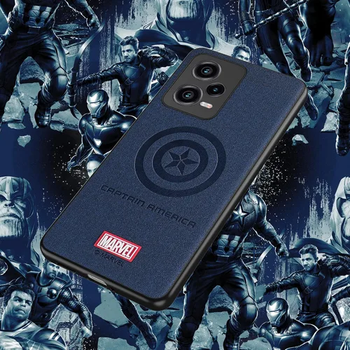 Vista 9 de IRON SPIDER Funda para Xiaomi Poco X5 Pro 5G, con personaje de superhéroe compatible con Xiaomi Poco X5 Pro Funda de cuero azul (capitán)