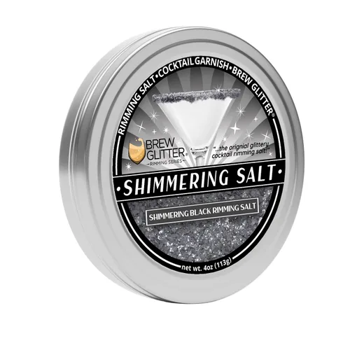 Vista 6 de Brew Glitter - Sal negra brillante (4 onzas, 1 lata de barra) para cóctel comestible con purpurina mezclada para bebidas y bebidas