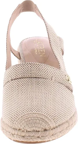 Vista 3 de Lauren Ralph Lauren Penelopie - Alpargata de cuña Platino 9.5 B (M), plateado
