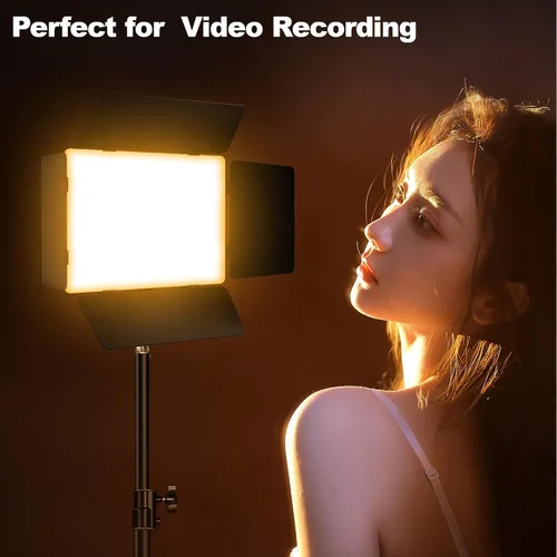 Vista 6 de Pixel Panel de luz de video LED, iluminación para cámara de fotografía, 20 W, bicolor, regulable, 2500-6500 K, luces LED de transmisión de estudio