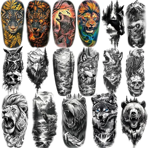 Vista 9 de Suministros de fiesta con tatuajes temporales que brillan en la oscuridad 192+ PIEZAS, Tatuajes faciales reactivos de neón UV con luz negra
