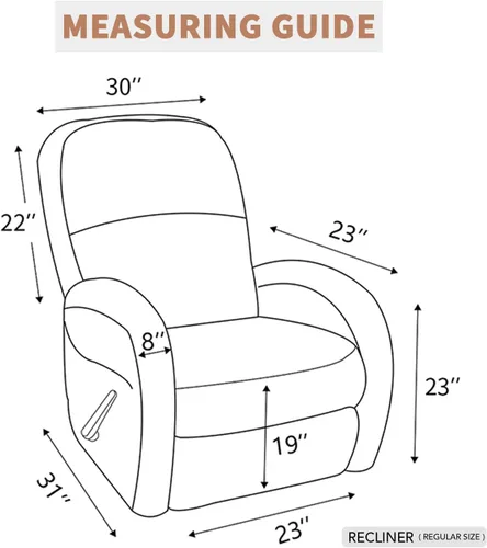 Vista 6 de Easy-Going - Funda 100 % impermeable doble para sofá reclinable, diseño jacquard, en 1 pieza, a prueba de derrames, para niños, mascotas, perros