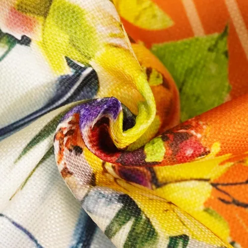 Vista 6 de Juego de 2 fundas de almohada florales otoñales de 18 x 18 pulgadas, fundas de cojín de rayas otoñales de granja, jarrón, fundas de almohada