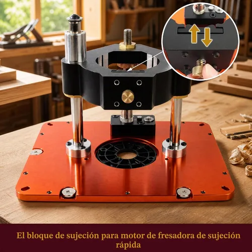 Vista 5 de Router Lift System, 4.2" Motor Fit, Placa de aluminio