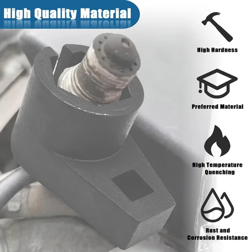 Vista 4 de Herramienta de extracción de llave de enchufe con sensor de oxígeno O2 automotriz, unidad de 3/8 pulgadas, 7/8 pulgadas (0.866 in), sensor de acceso