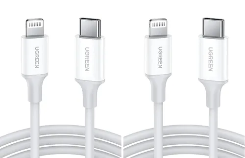 Vista 10 de UGREEN Cable USB C a Lightning: cable Lightning PD de carga rápida de 3 pies con certificación MFi compatible con iPhone 16/15/14/14 Pro/13/13