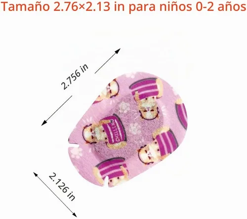 Vista 3 de Parches adhesivos para ojos para niñas pequeñas, 33/bx, tamaño Jr 0-2 años