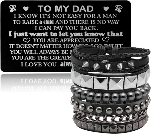 Vista 16 de Eigso Juego de 4 pulseras de cuero punk, con tachuelas de roca para hombres y mujeres, estilo retro, clásico, con pinchos, de metal, para hombre