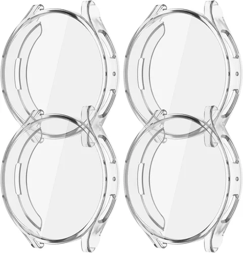 Vista 28 de Rc-Z para Samsung Galaxy Watch 5/Galaxy Watch 4 de 40 mm, paquete de 4 fundas de TPU suave con cubierta completa para la cara, protector de pantalla
