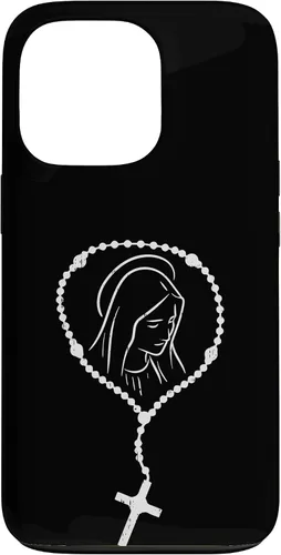 Vista 22 de iPhone 16 Rosario Virgen María Dios Jesús Fe Religioso Católico Estuche de Regalo
