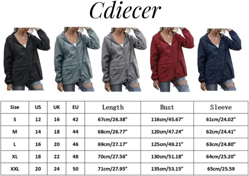 Vista 5 de Chubasqueros para mujer, chaqueta ligera impermeable resistente al viento, chaqueta de lluvia ajustable con capucha y bolsillos