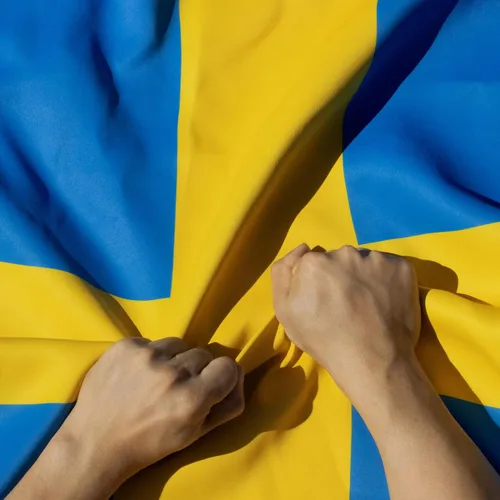 Vista 8 de Bandera de Estados Unidos., Sweden