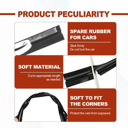 Vista 3 de Fundas de cable ocultas para automóviles, bastidores de cables, fundas de cable de alimentación para automóviles, correctores de cable adhesivos