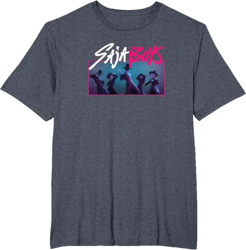 Vista 60 de Camiseta Oficial de KPop Demon Hunters Saja para Niños Negro