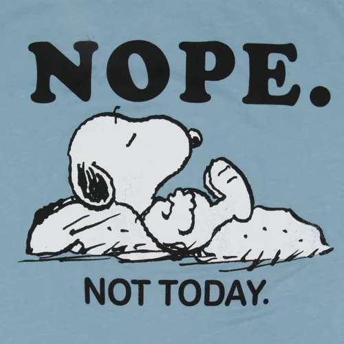 Vista 2 de Peanuts Snoopy Nope. Not Today. Sleeping Graphic Camiseta para hombre