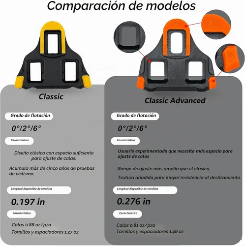 Vista 4 de Thinvik Pedales sin clipless para bicicleta de carretera con tacos compatibles con el sistema Shimano SPD SL, centro de pedal 53mm