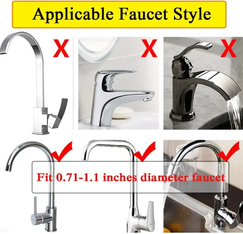 Vista 2 de Soporte de esponja para grifo, organizador para fregadero de cocina, bandeja colgante para drenaje de 1.8-2.8 cm de diámetro, organizador para Dorado