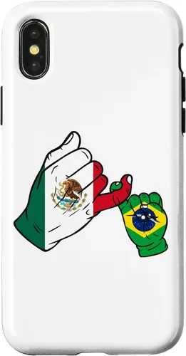 Vista 4 de Funda para iPhone 15 Familia México Brasil para padres e hijos