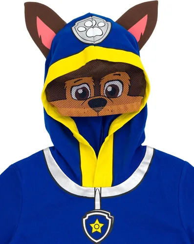 Vista 6 de Paw Patrol Chase Skye Rubble Marshall - Conjunto de camiseta y pantalones cortos de ciclismo de rizo francés para niños pequeños y grandes