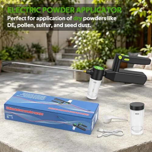 Vista 7 de Electric Diatomaceous Earth Duster, Small Dry Powder Applicator