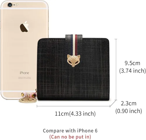 Vista 2 de FOXER Carteras pequeñas para mujer, monederos con cremallera para tarjetas de crédito, Classic