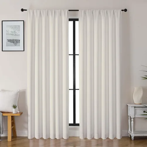 Vista 102 de Gwine Cortinas opacas para dormitorio, 54 pulgadas de largo, paneles de cortina de ventana con aislamiento térmico y reducción de ruido, cortinas