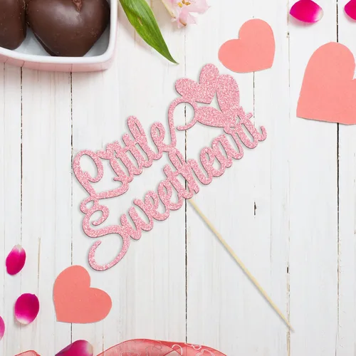 Vista 110 de Ephlyn 24 adornos para cupcakes con purpurina para el día de San Valentín, dulce amor, corazón, día de San Valentín, decoración para cupcakes